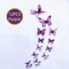 3D Butterfly Wall Decor Purple