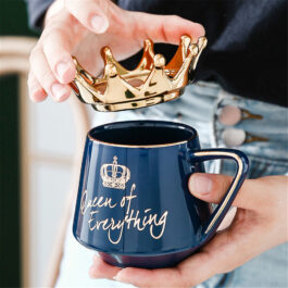 Queen Of Everything Mug with Crown Lid And Spoon