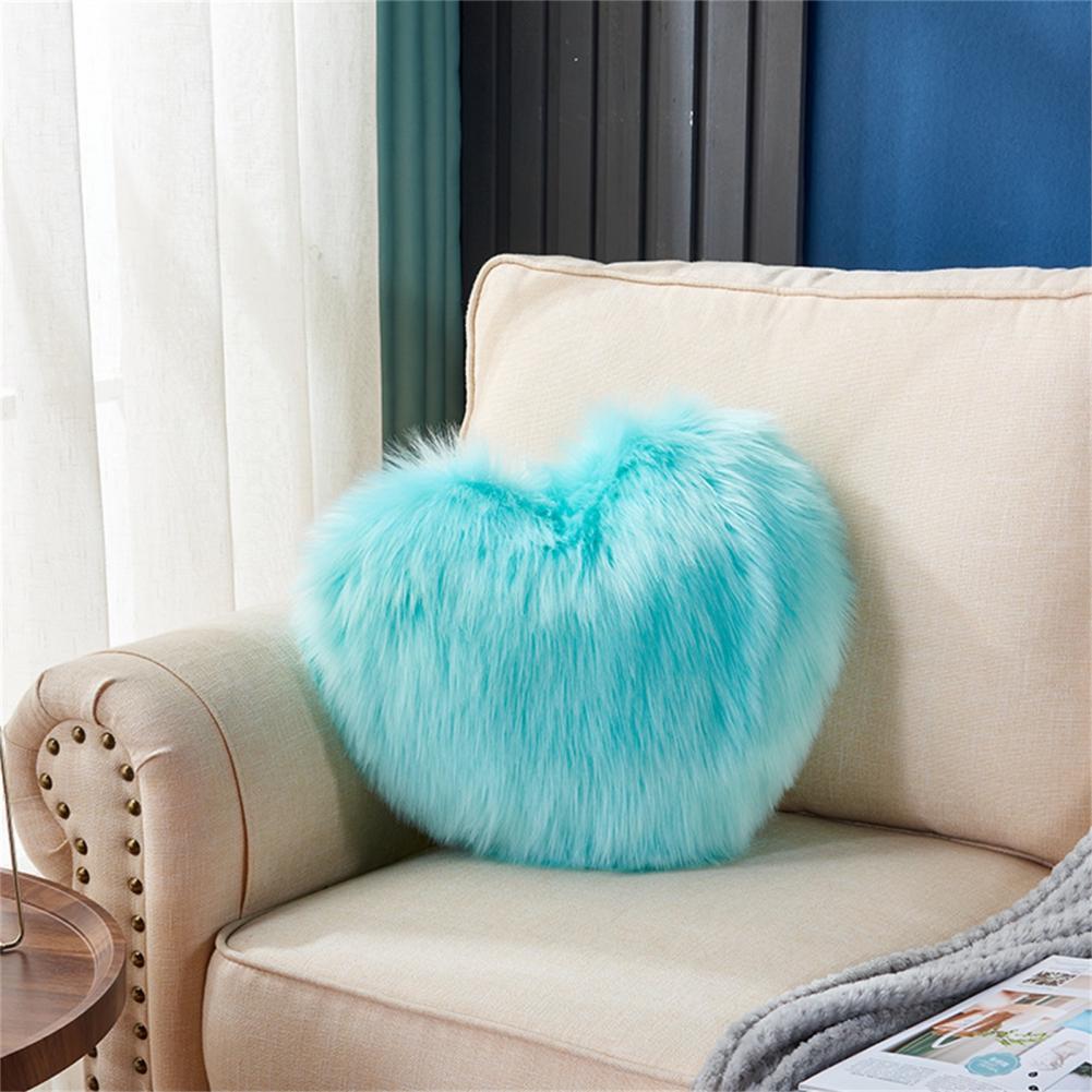 Fluffy Heart Shaped Cushion Case