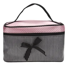 Bow Stripe Make Up Bags