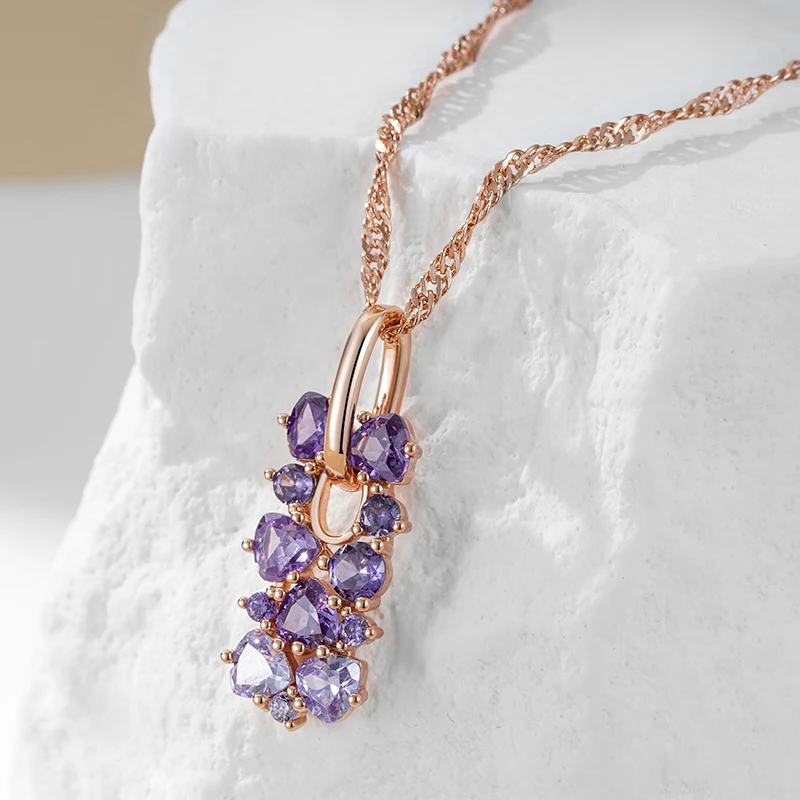 Crystal Flower Pendant Necklace