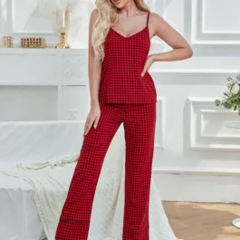 Soft Red Black Pajama